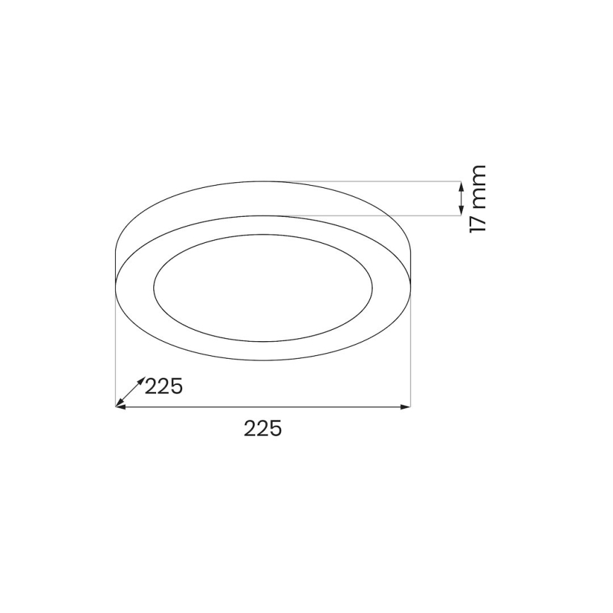 LED griestu lampa EVORA LED/18W/230V 3000/4000/6000K Ø 22,5 cm balta