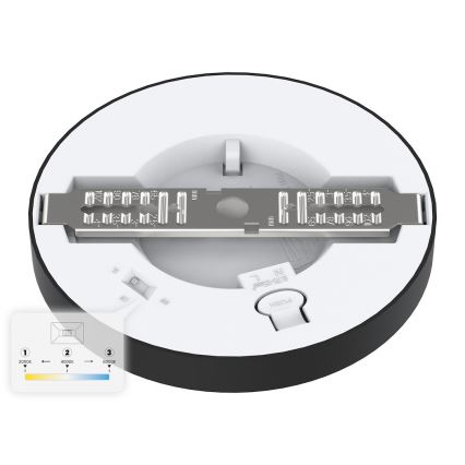 LED griestu lampa EVORA LED/6W/230V 3000/4000/6000K Ø 14 cm melna