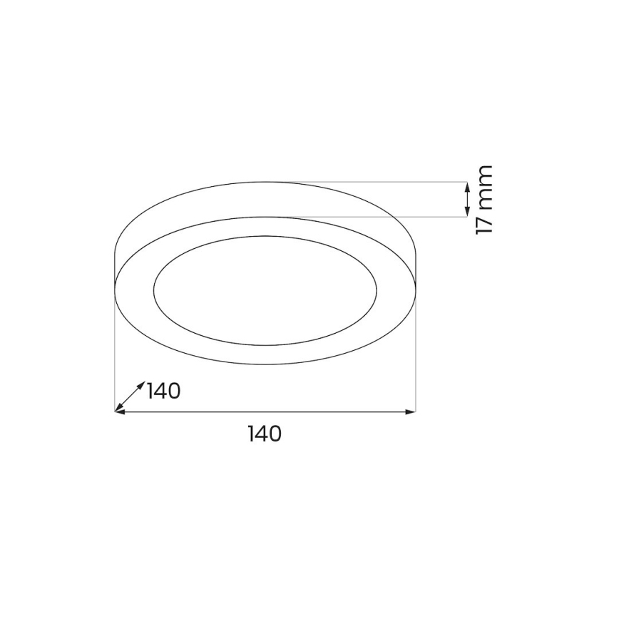 LED griestu lampa EVORA LED/6W/230V 3000/4000/6000K Ø 14 cm melna