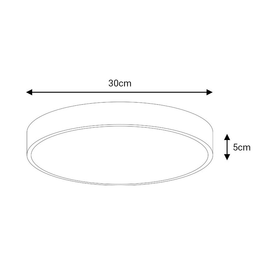 LED Griestu lampa FELIZ LED/30W/230V 4000K d. 30 cm melna