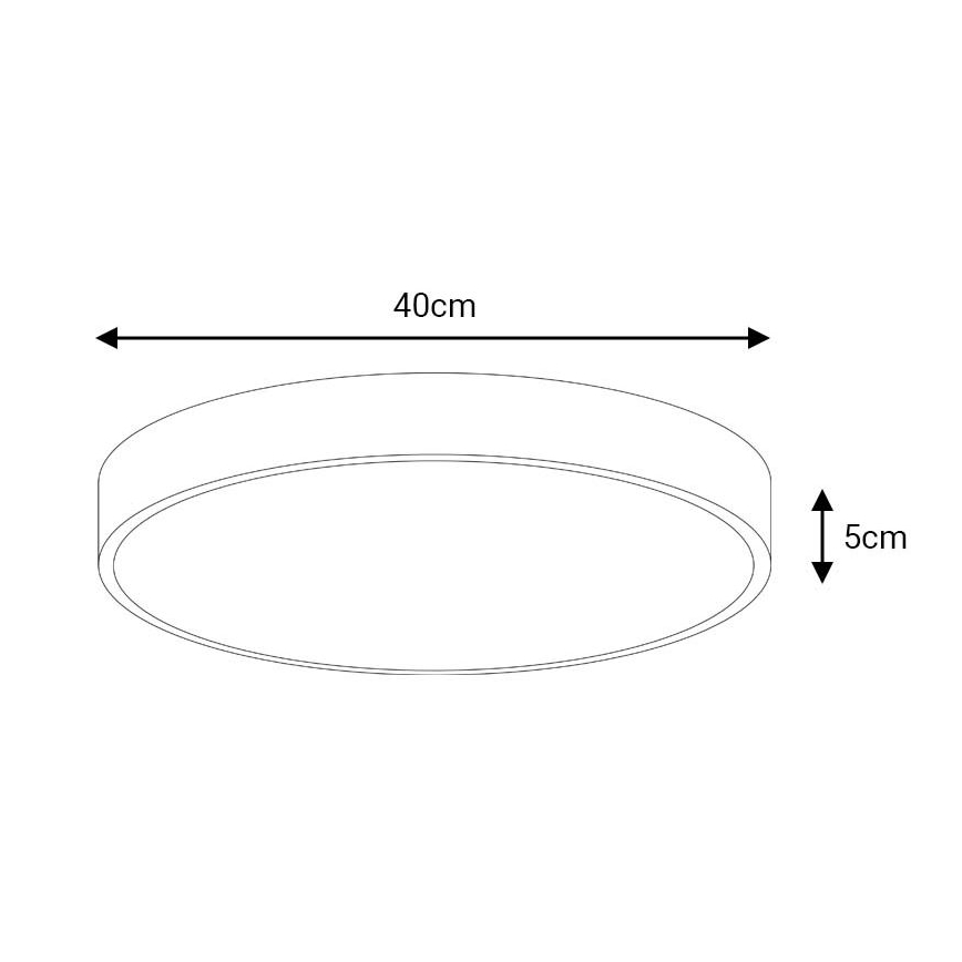 LED Griestu lampa FELIZ LED/40W/230V 4000K d. 40 cm melna