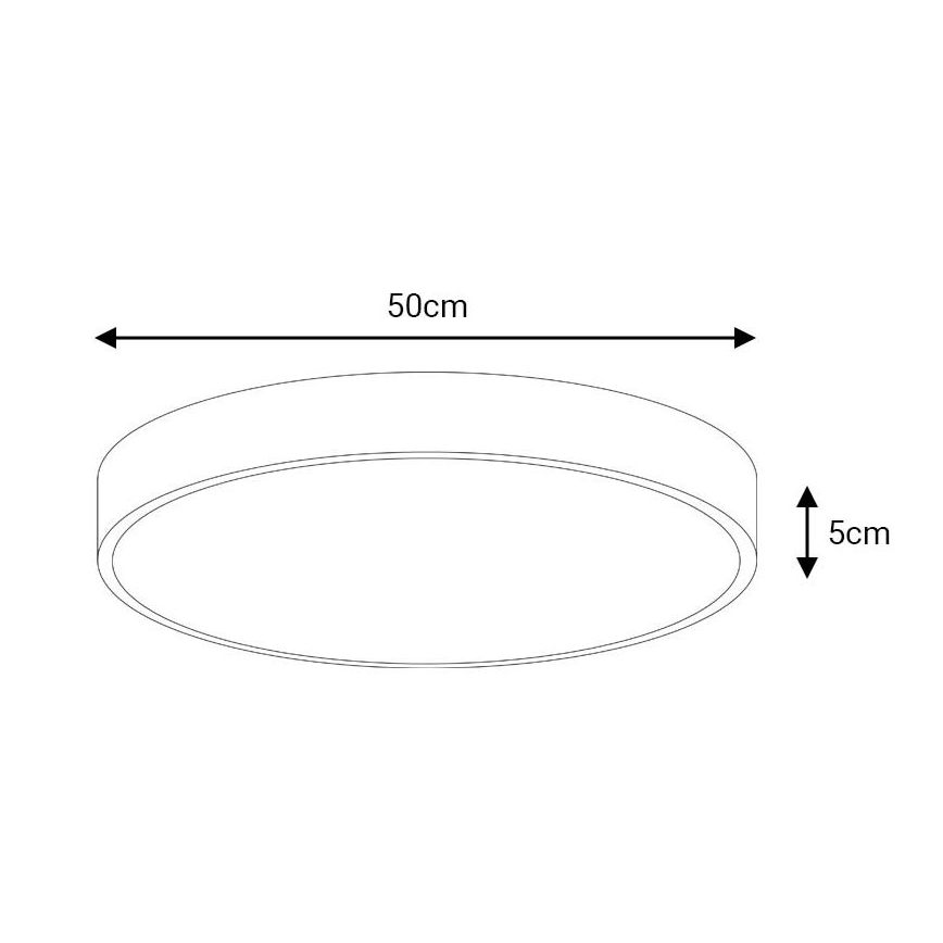 LED Griestu lampa FELIZ LED/50W/230V 4000K d. 50 cm melna