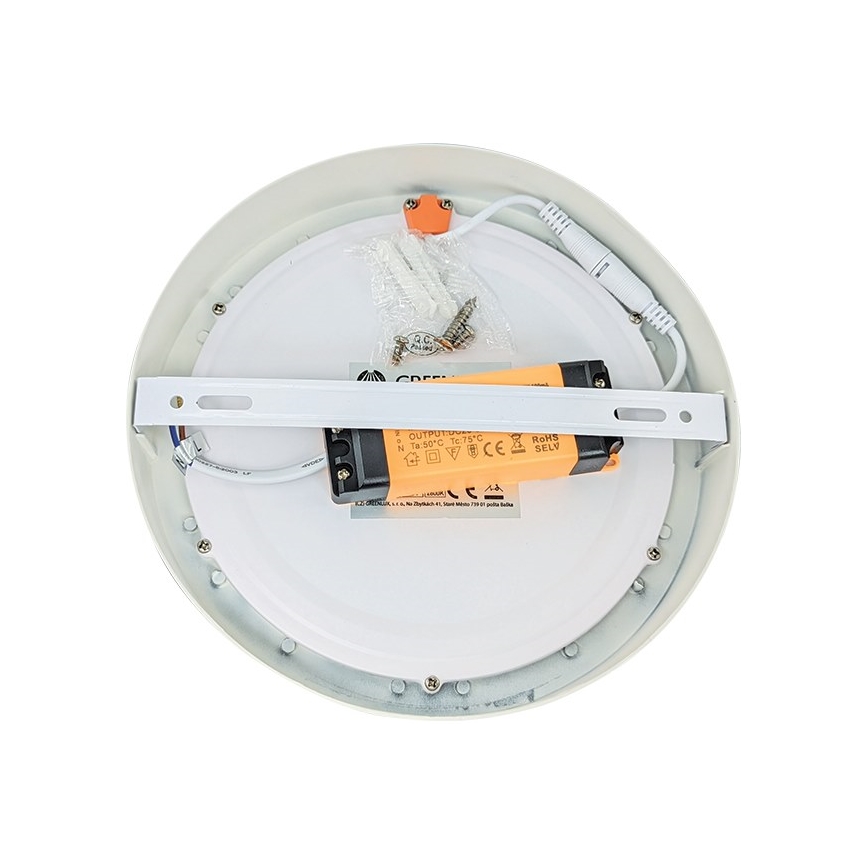 LED Griestu lampa FENIX LED/24W/230V 3800K d. 29,8 cm sniega balta