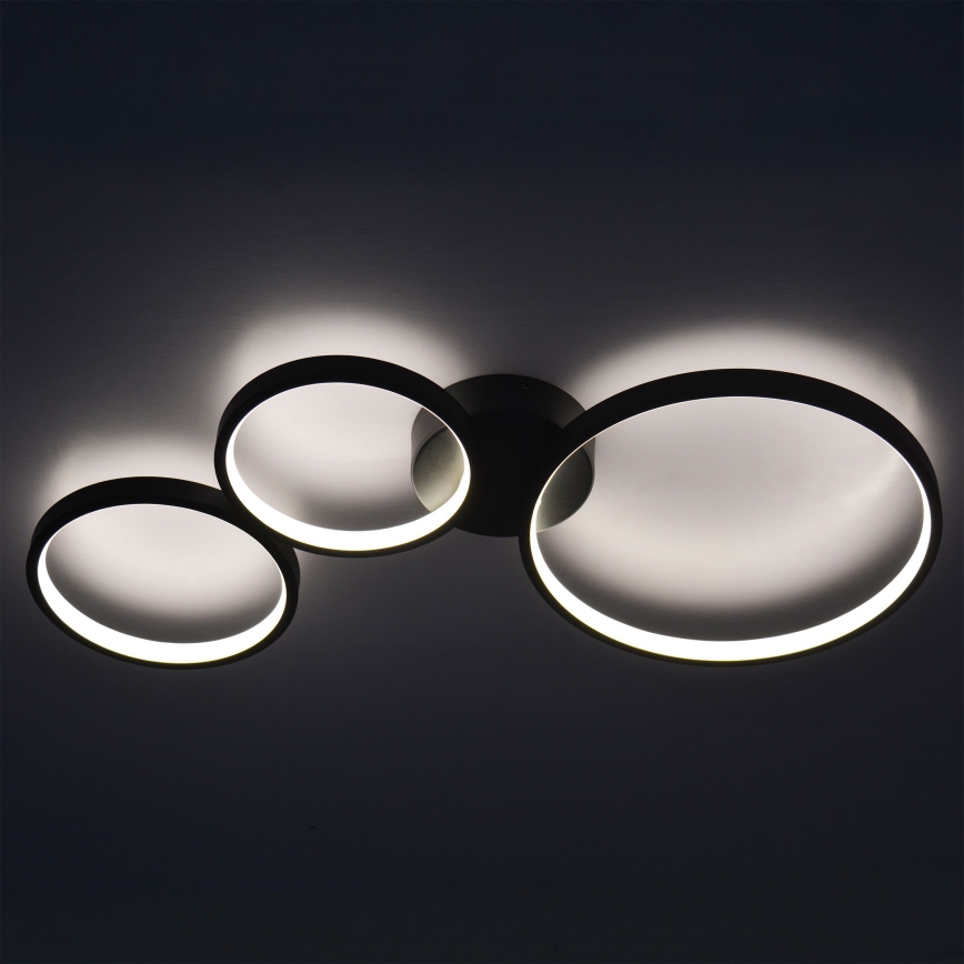LED Griestu lampa FLAMENCO LED/33W/230V 4000K melna