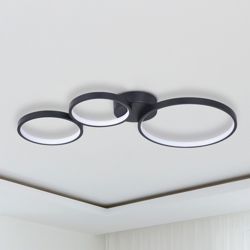 LED Griestu lampa FLAMENCO LED/33W/230V 4000K melna