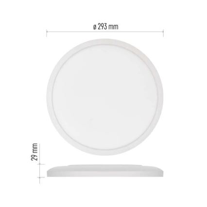 LED Griestu lampa FLORI LED/18W/230V 4000K balta d. 29 cm
