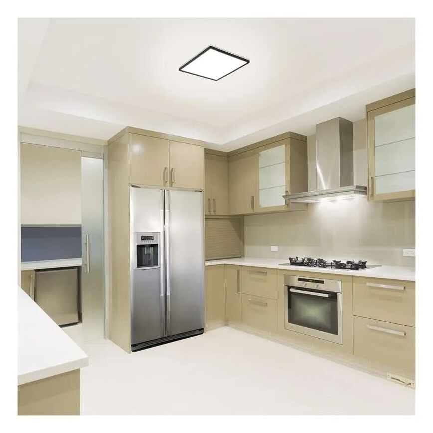 LED Griestu lampa FLORI LED/18W/230V 4000K melna 29x29 cm