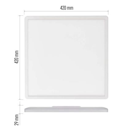 LED Griestu lampa FLORI LED/22W/230V 4000K balta 42x42 cm