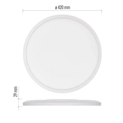 LED Griestu lampa FLORI LED/22W/230V 4000K balta d. 42 cm
