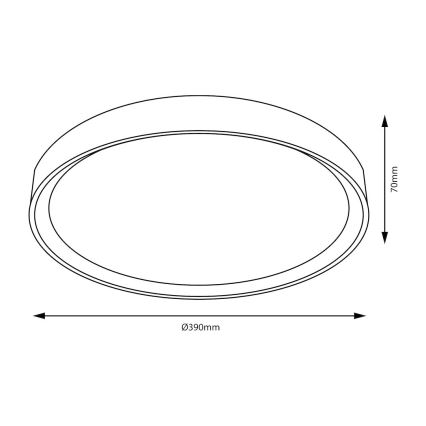 LED griestu lampa FOREST LED/24W/230V pr. 39 cm brūna