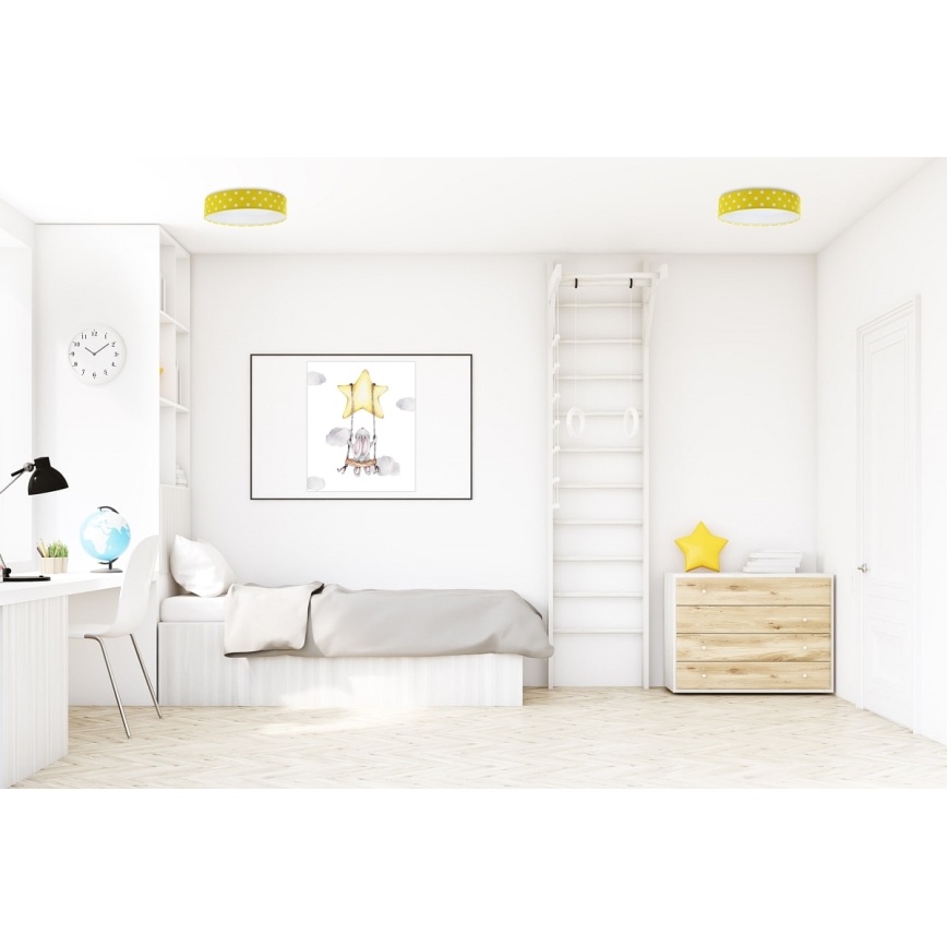 LED Bērnu griestu lampa GALAXY KIDS LED/24W/230V punkti dzeltena/balta
