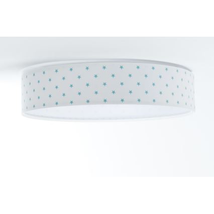 LED Griestu lampa GALAXY KIDS LED/24W/230V zvaigznes balta/tirkīza