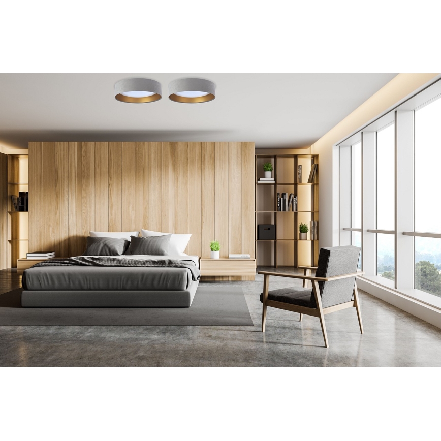 LED griestu gaismeklis GALAXY LED/24W/230V Ø 44 cm pelēks/zeltains