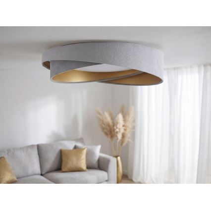LED griestu lampa GALAXY MODERN LED/24W/230V Ø 55 cm pelēka/zelta
