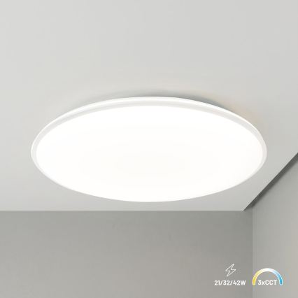 LED griestu lampa HUGO LED/21/32/42W/230V 3000/4000/6500K Ø 45 cm IP54 balta