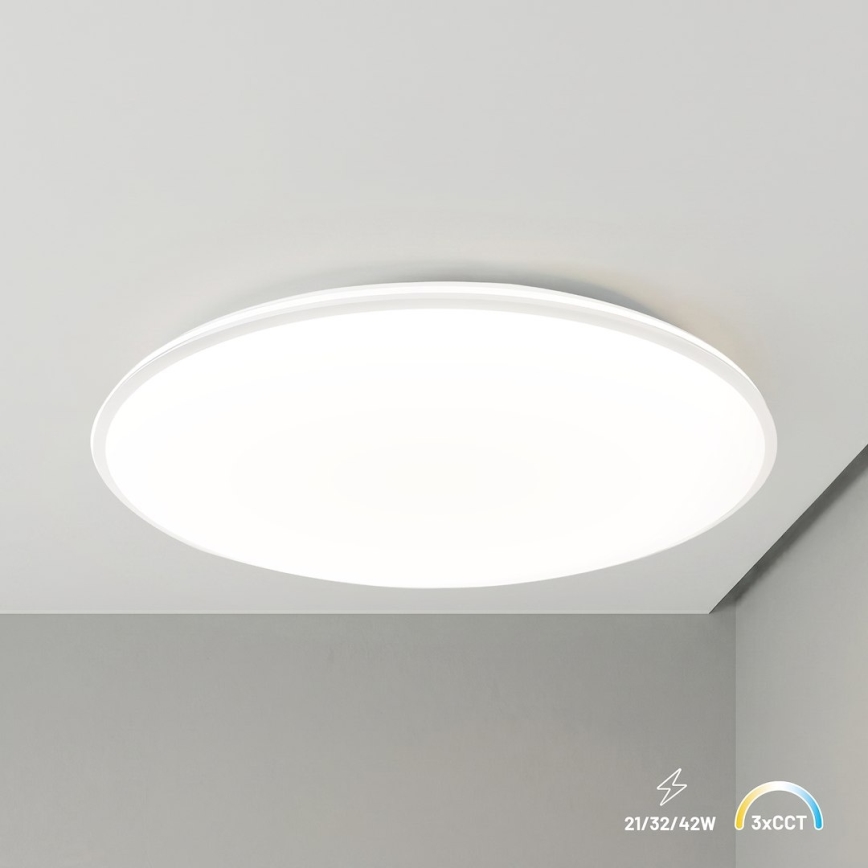 LED griestu lampa HUGO LED/21/32/42W/230V 3000/4000/6500K Ø 45 cm IP54 balta