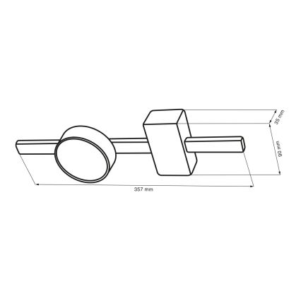 LED Griestu lampa JOY 1xGX53/6W/230V melna