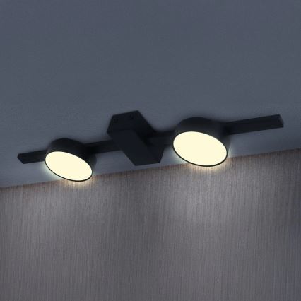 LED Griestu lampa JOY 2xGX53/6W/230V melna