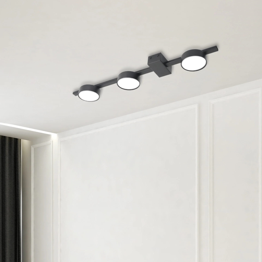 LED Griestu lampa JOY 3xGX53/6W/230V melna