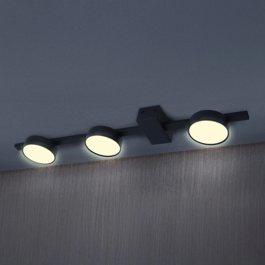 LED Griestu lampa JOY 3xGX53/6W/230V melna