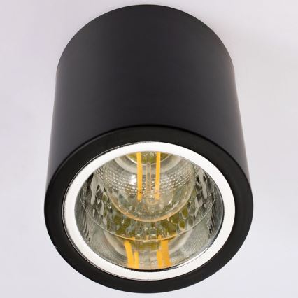 LED Griestu lampa JUPITER 1xE27/6W/230V 120x98 mm melna