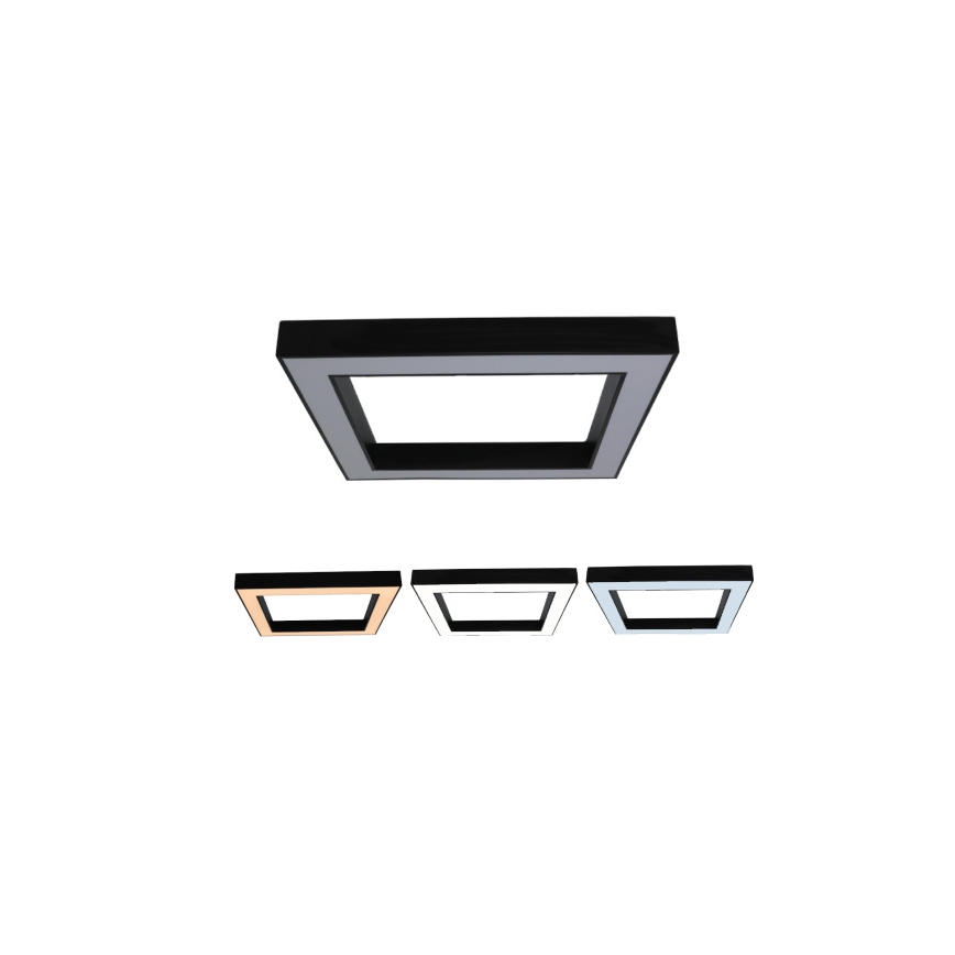 LED griestu lampa LED/100W/230V 3000/4000/6500K 80x80 cm melna