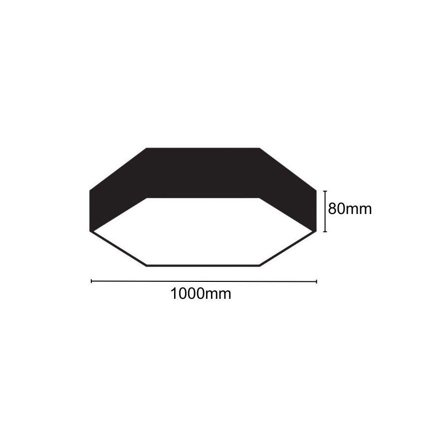 LED Griestu lampa LED/100W/230V 4000K d. 100 cm