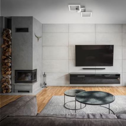 LED griestu lampa LED/10W/230V 3000K matēts hroms