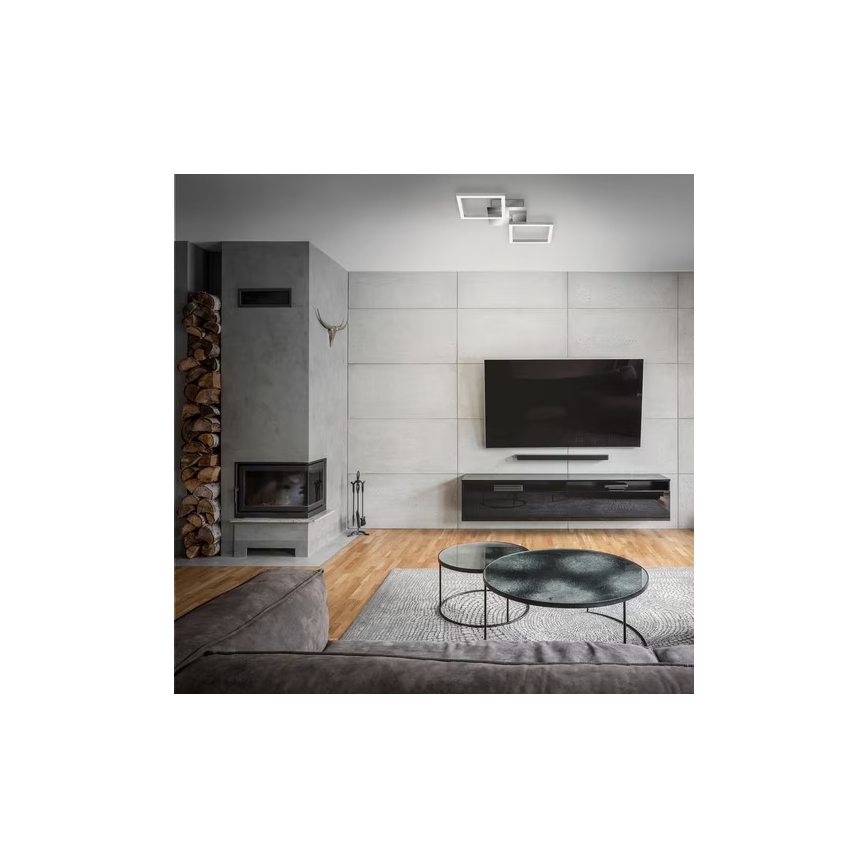 LED griestu lampa LED/10W/230V 3000K matēts hroms