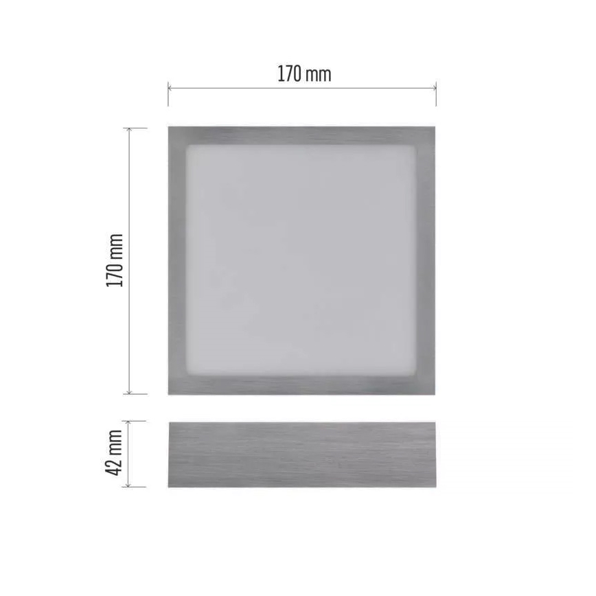 LED Griestu lampa NEXXO LED/12,5W/230V 3000/3500/4000K 17x17 cm spīdīgi hromēts