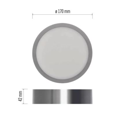 LED Griestu lampa NEXXO LED/12,5W/230V 3000/3500/4000K d. 17 cm matēts hroms