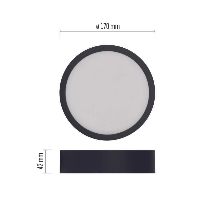 LED Griestu lampa NEXXO LED/12,5W/230V 3000/3500/4000K d. 17 cm melna