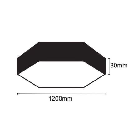 LED Griestu lampa LED/120W/230V 4000K d. 120 cm