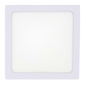 LED Griestu lampa LED/12W/230V 2700K 16,3x16,3 cm balta