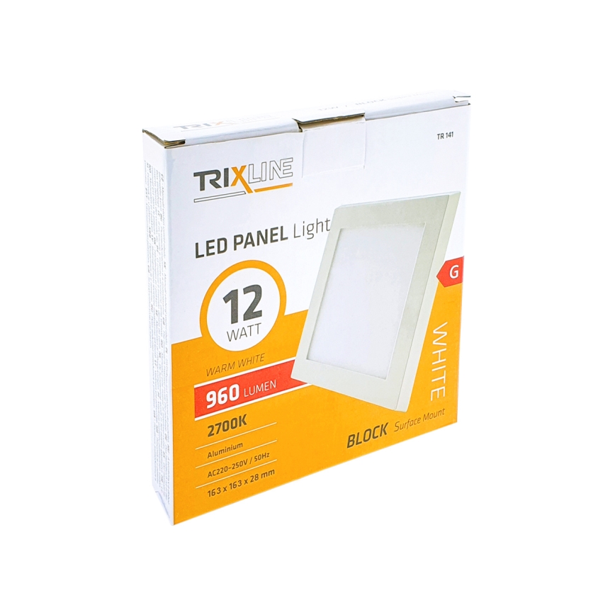 LED Griestu lampa LED/12W/230V 2700K 16,3x16,3 cm balta