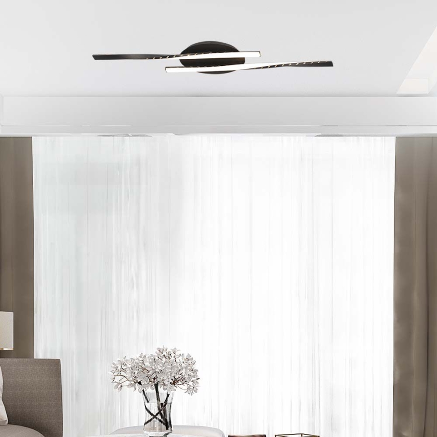 LED Griestu lampa LED/12W/230V 3000K melna