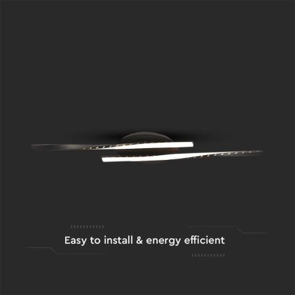 LED Griestu lampa LED/12W/230V 3000K melna