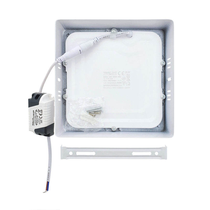 LED Griestu lampa LED/12W/230V 4200K 16,3x16,3 cm balta