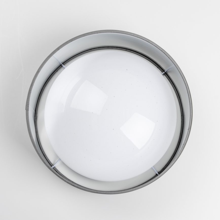 LED griestu lampa LED/12W/230V Ø 32 cm pelēka/sudraba