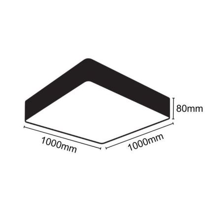 LED Griestu lampa LED/170W/230V 4000K 100x100 cm