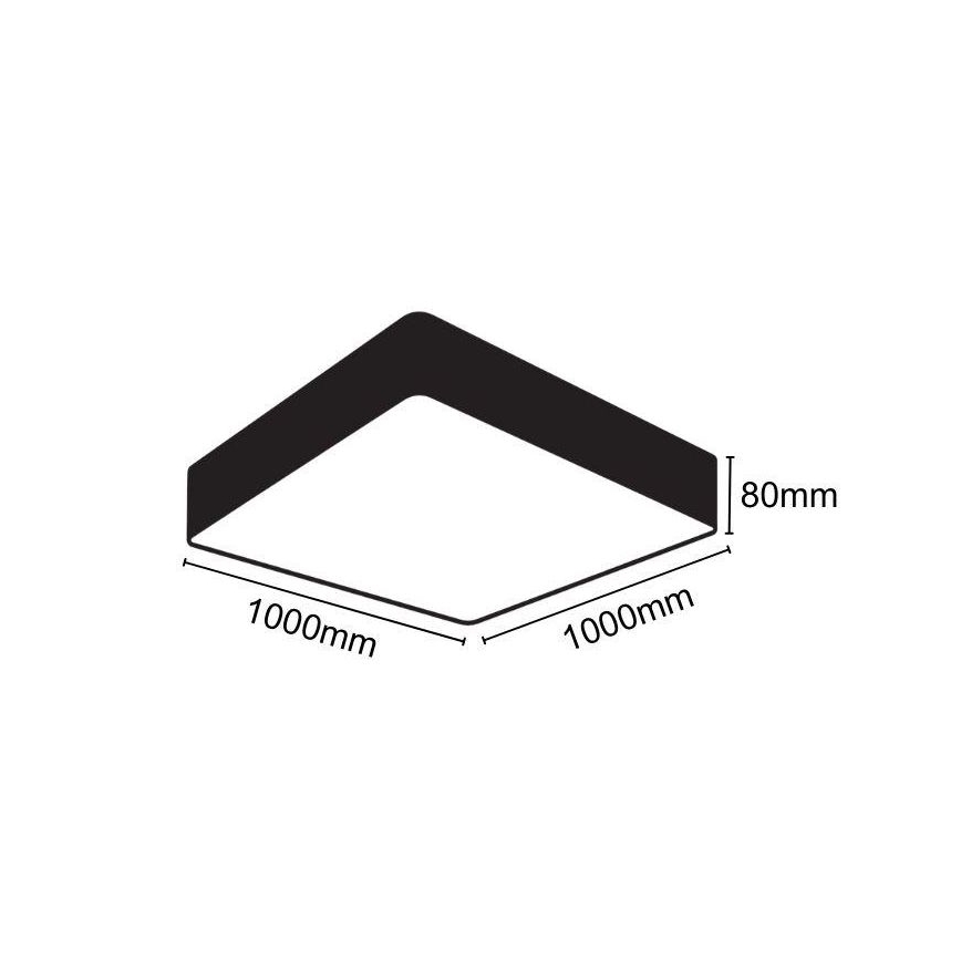 LED Griestu lampa LED/170W/230V 4000K 100x100 cm
