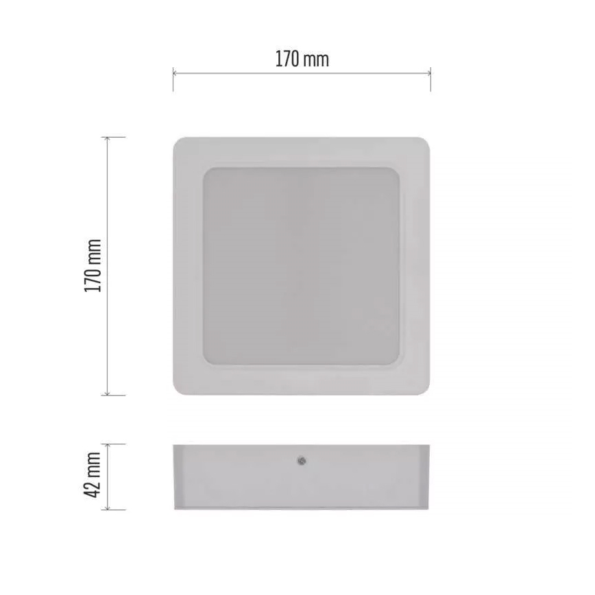 LED Griestu lampa LED/18W/230V 17x17 cm balta