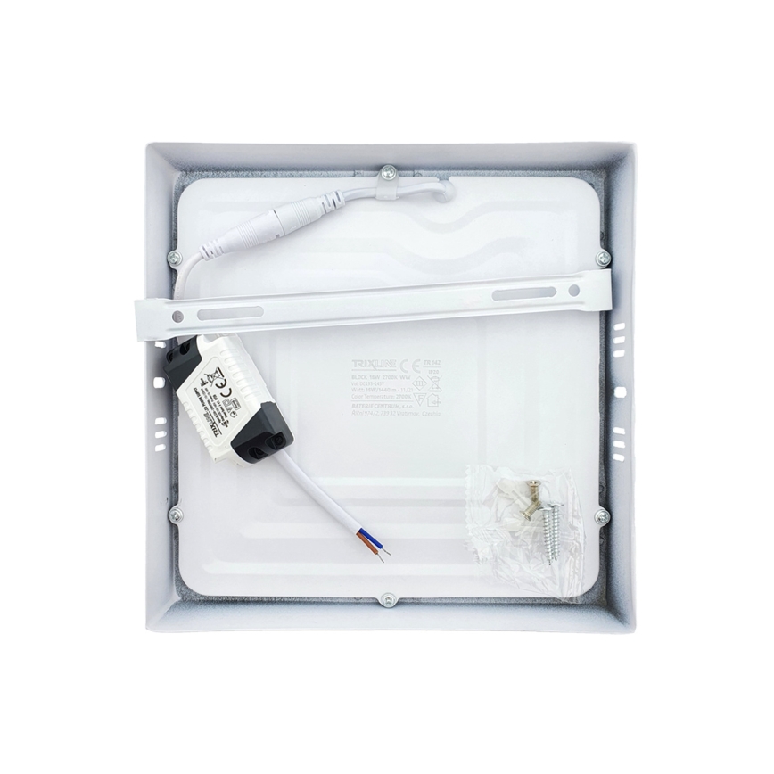LED Griestu lampa LED/18W/230V 2700K 21x21 cm balta