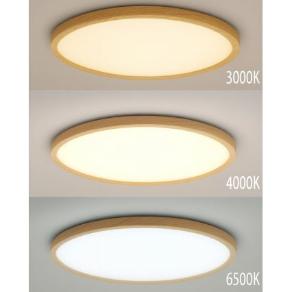 LED griestu lampa LED/18W/230V 3000/4000/6500K Ø 23 cm bēša
