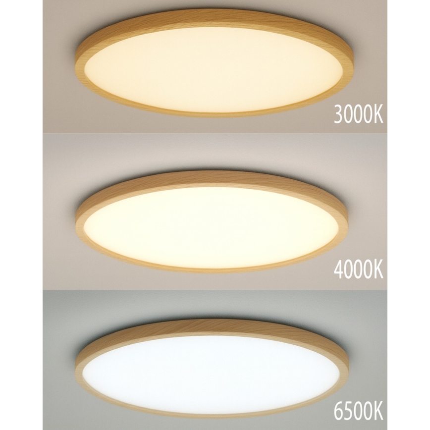 LED griestu lampa LED/18W/230V 3000/4000/6500K Ø 23 cm bēša