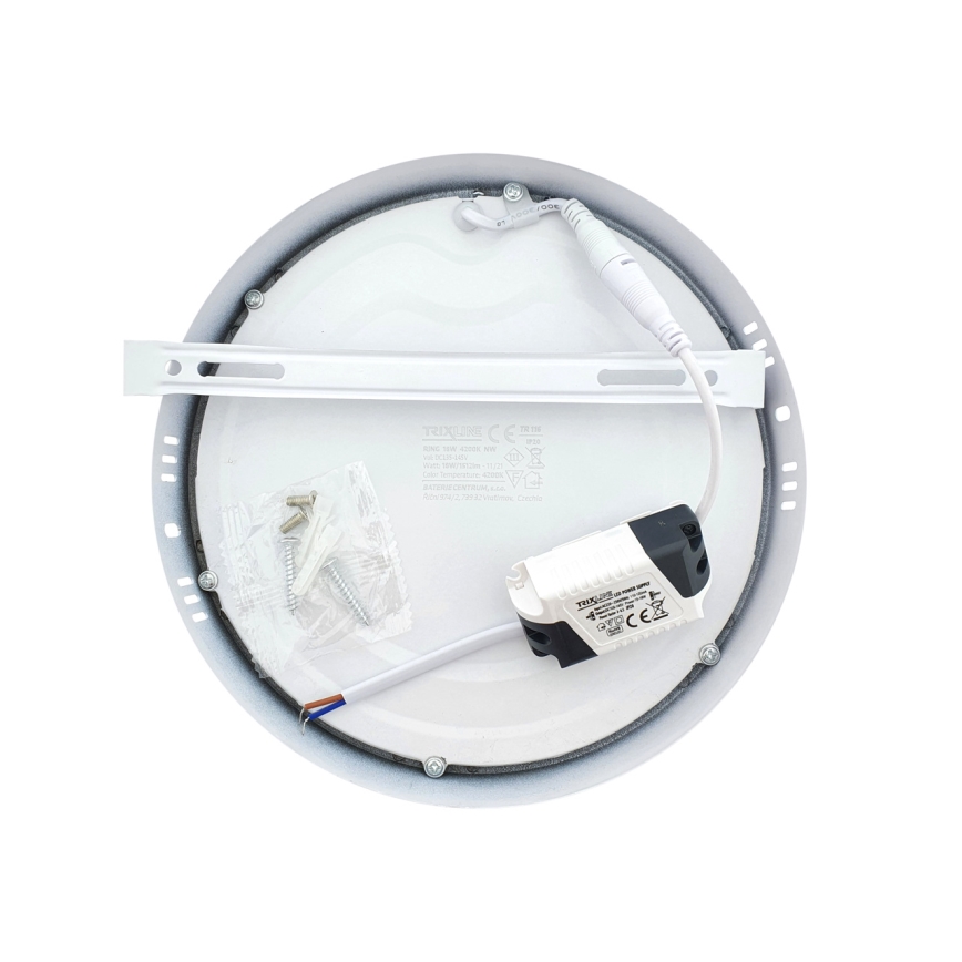 LED Griestu lampa LED/18W/230V 4200K d. 21 cm balta