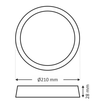 LED Griestu lampa LED/18W/230V 4200K d. 21 cm balta