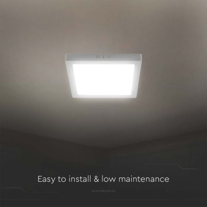 LED Griestu lampa LED/18W/230V 6500K 21,4x21,4 cm balta