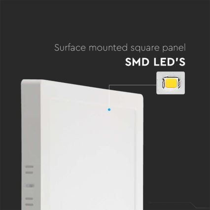 LED Griestu lampa LED/18W/230V 6500K 21,4x21,4 cm balta