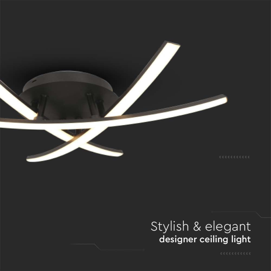 LED Griestu lampa LED/20W/230V 3000K melna